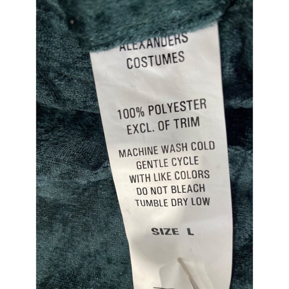 Noble Maiden Costume Size Large Renaissance Blue Green Velvet Dress NEW - Picture 5 of 7